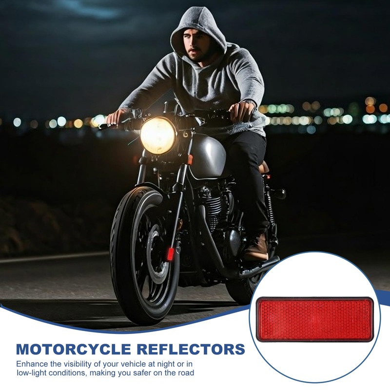 PATIKIL Rectangle Rear Reflectors, 2 Pcs Safety Reflective Warning Reflector