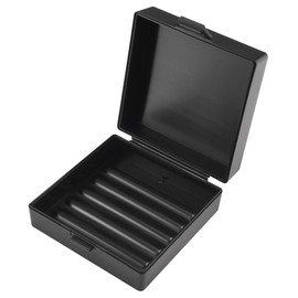 Elimeta Square Soap Dishes Holder for Shower Travel Soap Container with Lid Lightweight Waterproof Soap Box for Dr. Squatch Men's Soap Bar for Traveling Toiletry Gym Bathroom (Black)