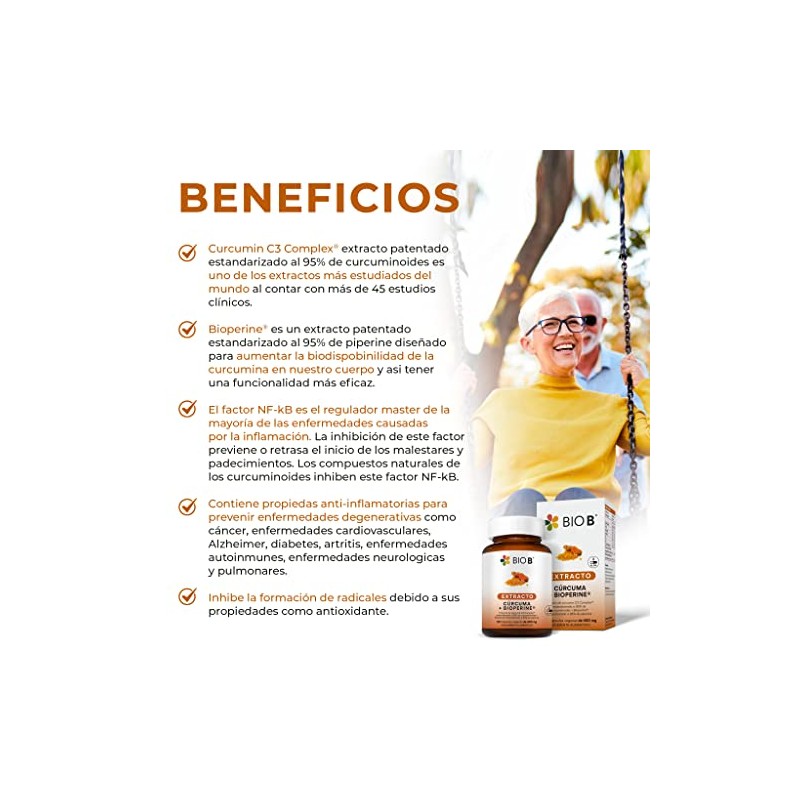 BIO B | Extracto de Cúrcuma C3 Complex al 95%