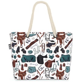 VOID Riding Saddle Accessories Beach Bag Shopper 58 x 38 x 16 cm 23L XXL Shopping Bag Travel Bag Beach Bag, multicoloured, Casual