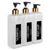 DEROANBOTT 3 Pieces Pump Bottle Set, 16.9 oz Shampoo and