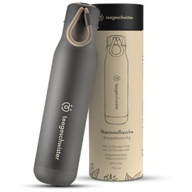 teegeschwister® Stainless Steel Thermos Flask, BPA-Free Drinking Bottle, Insulated Flask, 750 ml, Hot for 12 Hours, Cold for 24 Hours