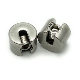 Clamp Stopper, Stop Clamp, Stainless Steel V4A, Wire Rope Diameter 3 mm, Pack of 5, Choice of Size and Quantity, Wire Rope Clamp, Wire Clamp (Diameter 3 mm, Pack of 5)