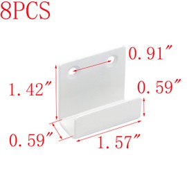 MY MIRONEY Stainless Steel Tile Hanger Wall Hook White 1.57" x 1.42" Tile Display Rack Holder Wall Hanger Tile Bracket Pack of 8