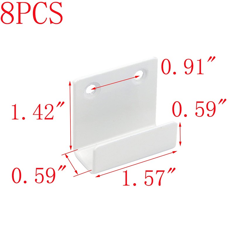 MY MIRONEY Stainless Steel Tile Hanger Wall Hook White 1.57"