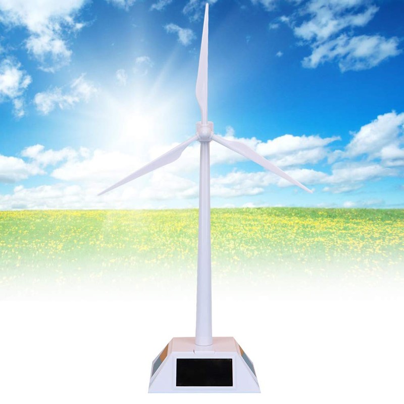 Fyearfly Mini Solar Energy Windmill, Kids Intelligent Plastic Solar Windmill