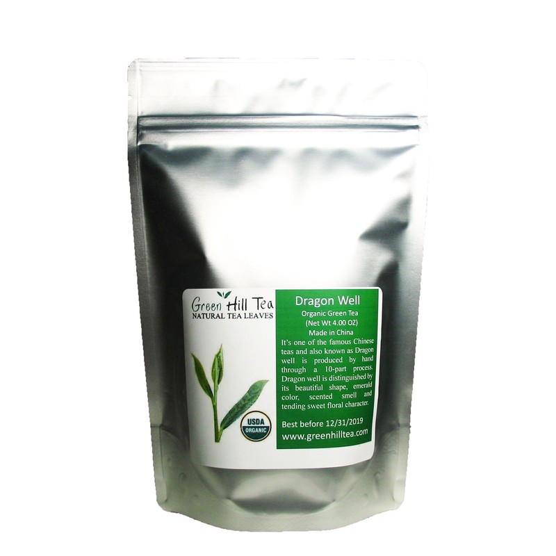 Organic Dragon Well , a classic Chinese Green tea distinguished