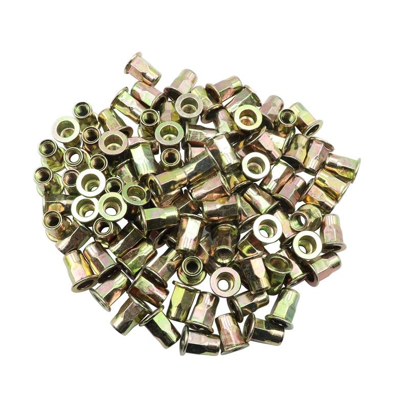 LBY 60pcs Carbon Steel Rivet Nuts, M6 Thread Insert Nutsert