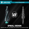 LIBRATON Four Spiral Flute Step Drill Bit, M35 Cobalt Unibit