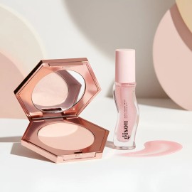 Kit Glow: 1 Fenty Beauty Iluminador Rosa 8g + 1 Gisou Lip Oil Hidratante Sandía
