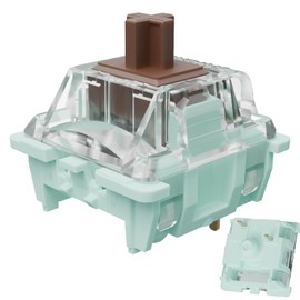 Gateron Jade Series Pre-Lubed Tactile Brown Keyboard Switch,3-Pin 55gf Double Spring Switches for MX Gaming Mechanical Keyboard(Jade Brown,36PCS)