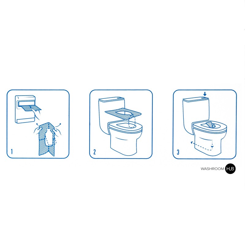 Washroom Hub - Toilet Seat Cover Dispenser - Wall Mounted