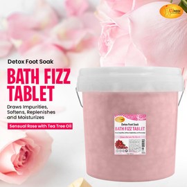 SPA REDI - Bath Fizz Tablets - Rose Scented - 2500 Tablets - 3 Gal Pail