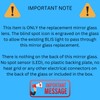 Passenger Side Mirror Replacement Glass + Silicone for 2013-2018 Lexus