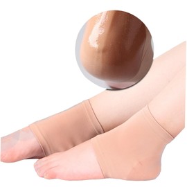 TOVINANNA Heel Protection Cushion Sleeve Skin Color for Comfortable Relief From Achilles Fits Footwear for Workouts and Protects Against Friction