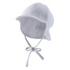 Sterntaler Boys' Peaked Cap Neck Plain Sun Hat, White