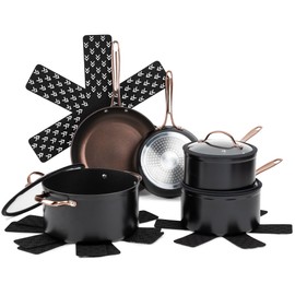 Thyme & Table Non-Stick 12-Piece Signature Cookware Set - Blue