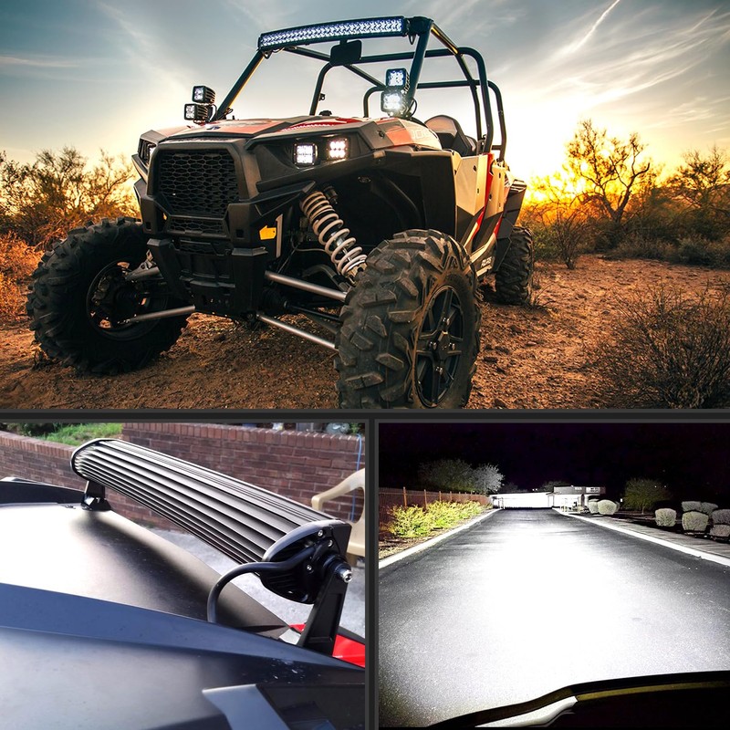 Nilight - 70015C-A LED Light Bar 22Inch 120W Curved Spot
