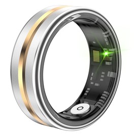 Smart Ring Health Rings Camera Control Heart Rate Monitor Sleep Ring Waterproof Sports Ring Tracker Pedometer Calorie Counter Smart Ring Gold Remote Ring