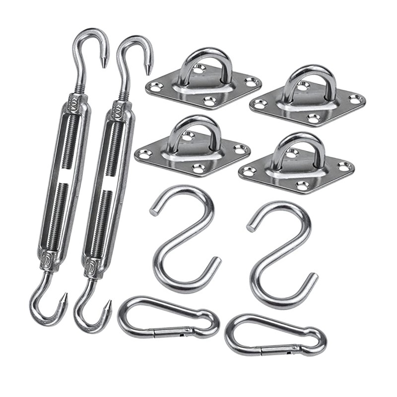 Shade Sail Hardware Kit 304 Stainless Steel S Hook M6