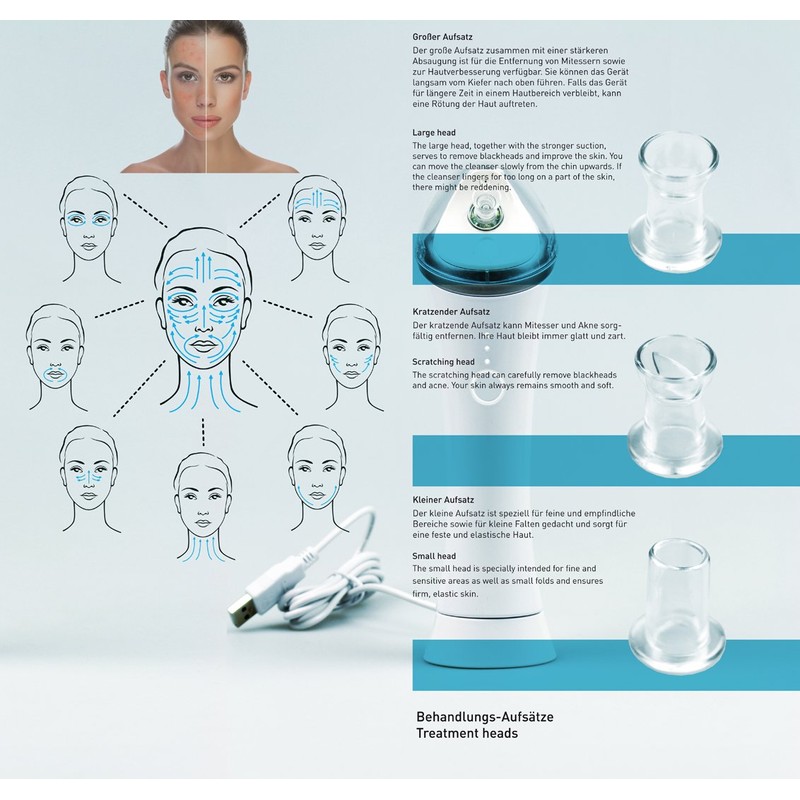prorelax Vacuum Facial Cleanser Pore Cleanser - Gently Remove Pimples,