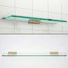 LukLoy Solid Brass Glass Shelf Bracket with 3 Screw Holes,