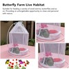 Cylindrical Iron Frame Hanging Cage Butterfly Habitat Cage Ornamental Outdoor