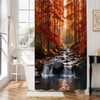 GCTNBJL Fall Forest Waterfall Shower Curtain for Bathroom,70x70(WxH) Inches