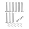 sourcing map 10Set M4x25mm 304 Stainless Steel Cylindrical Shaft Snap