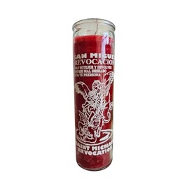 Saint Michael Revocation Red 7 Day Ritual Candle Glass