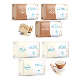Sheló Nabel Jabon De Avena Y Arroz Limpieza Piel Grasa 6 Piezas Shelo Na