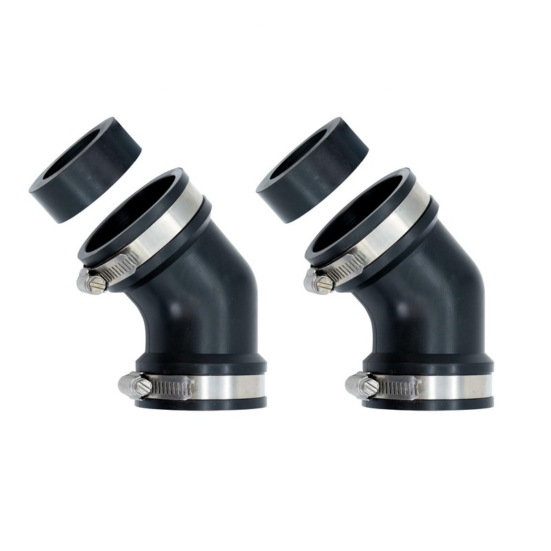 Fernco 2-Pack Qwik Ell 1.5 in. Hub 45-Degree Flexible PVC