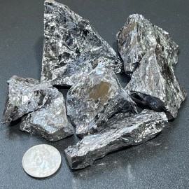 Silver Silicon Rough Raw Man-Made Stones (By The Piece Or Pound) Wholesale - 8 Ounces (5-8 Pcs)
