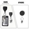 MBAIYO 2 Pcs Heavy Duty Retractable Keychain with Belt Clip,