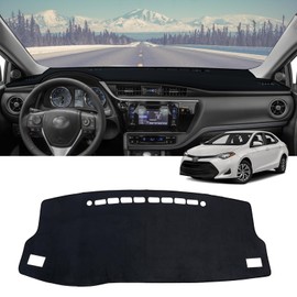 ZZEQYG Dash Cover for Toyota Corolla 2014 2015 2016 2017 2018 Accessories Flannel Dashboard Cover Dash Mat Center Console Cover Sunshield Protector Pad