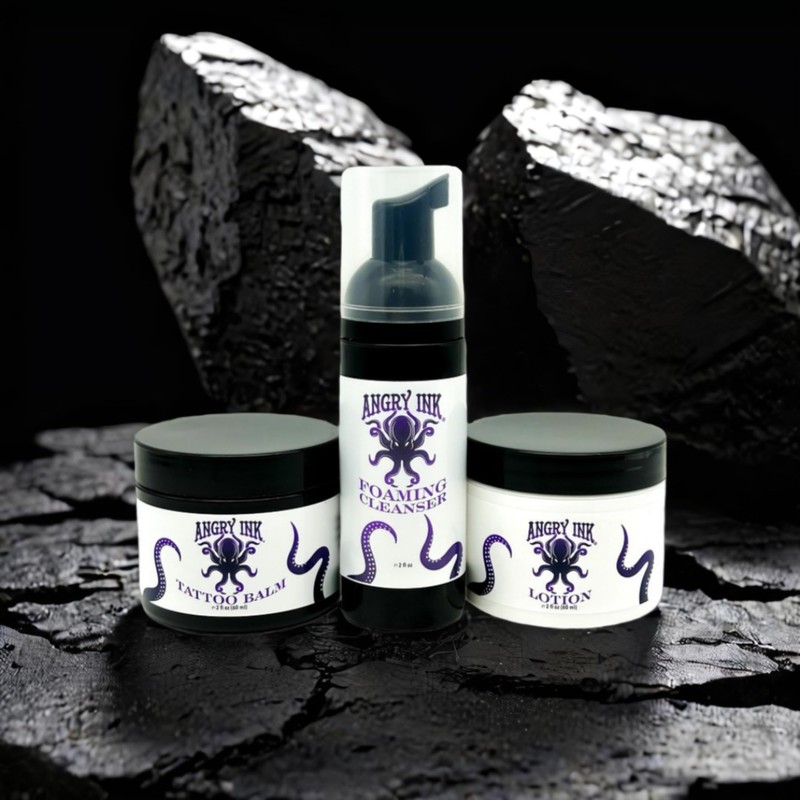 Angry Ink® Foam Cleanser for Tattoos. Clean and Vegan Ingredients.