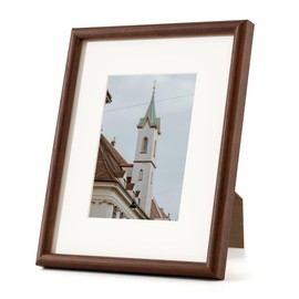 Axeman Picture Frames 8x10 with Mat for 5x7-8 x 10 Photo Frame - Solid Ash Wood 10x8 Picture Frames with Tempered Glass - Natural Wood Frames for Wall Mount or Tabletop Display