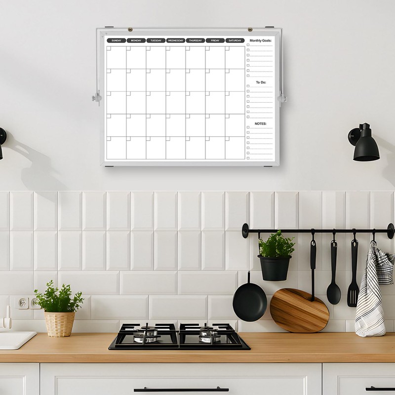 KODAPAGE Planning Boards,White Board Dry Erase Calendar with Stand,Double-Sided Weekly