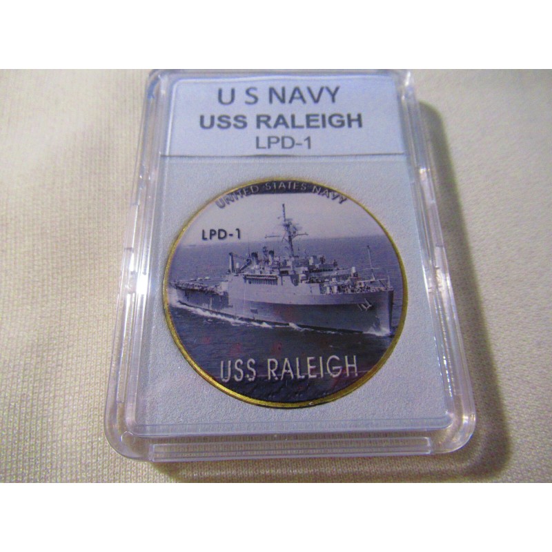US NAVY - USS Raleigh (LPD-1) Challenge Coin