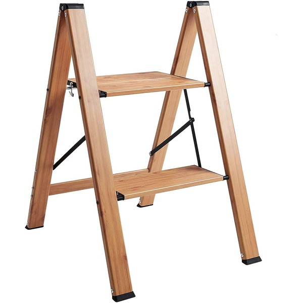 ACSTEP Aluminum 2 Step Stool, Lightweight Folding Two Step Stool,