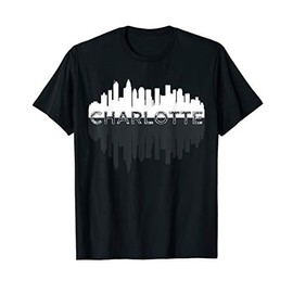 NC Queen City Charlotte Skyline Art Downtown Souvenir Gift T-Shirt