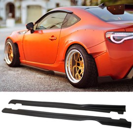 IKON MOTORSPORTS, Side Skirts Compatible With 2013-2016 Scion FR-S/2013-2020 Subaru BRZ/2017-2020 Toyota 86, GR Style Side Skirts - Polyurethane PU