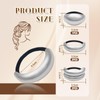 TOAOB Pack of 5 Geometric Elastic Hair Ropes Silver Metal