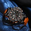 findtime Relojes para Hombres Watches for Men Orange Mens Watches