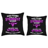 Womens Uterus Removal Recovery Products Hysterectomy Surgery Throw Pillow