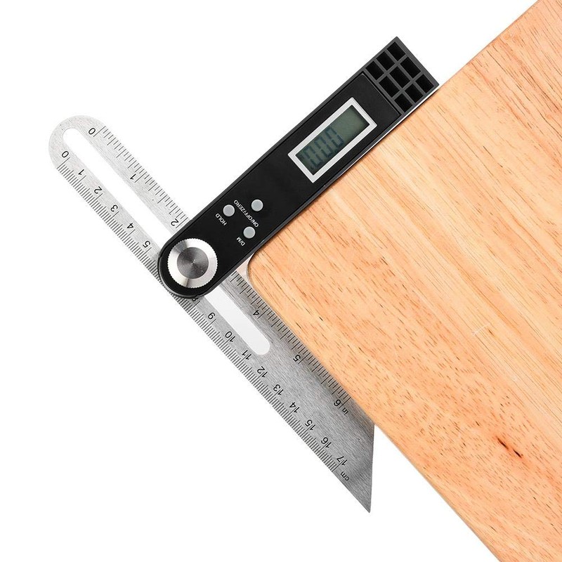 Digital T Protractor Digital Protractor and Goniometer 0~360°, Stainless Steel