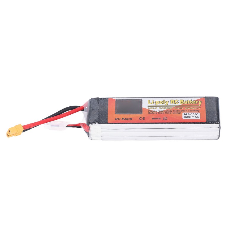 3500mAh Lipo Battery 80C Discharge Rate 14.8V 4S XT60 Plug