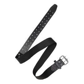 Högert Technik - Leather belt made of high-quality natural leather, 143 x 5 cm, can be shortened, belt, leather belt, jeans belt, black, black