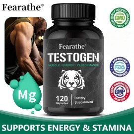 Fearathe Energy Boosting Supplement D Aspartic Acid Powder Booster Muscle Building 120 CT