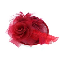 Fascinators Hat Flower Women Girls Hair Mesh Feather Clip Elegant Hair Clip Veil 20s Headpiece Cocktail Tea Party Headpiece Pillbox Headband Hairpin Hair Accessories Wedding Church